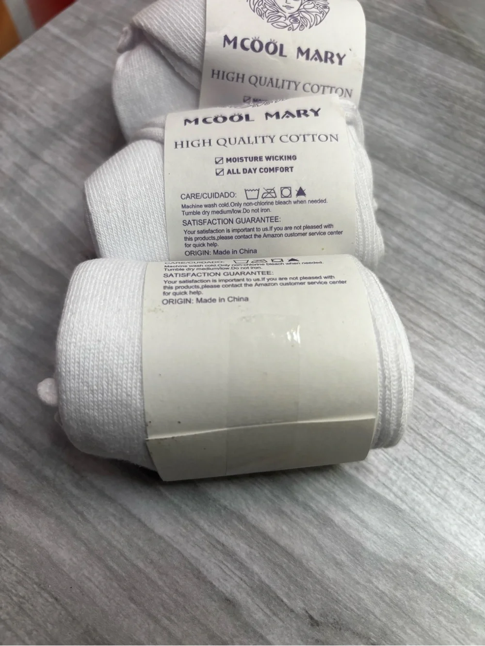 Women's White Cotton Socks - Moisture Wicking Comfort